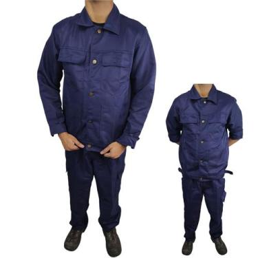 Imagem de Conjunto Uniforme Profissional EPI Segurança Obra Mecanico Eletricista