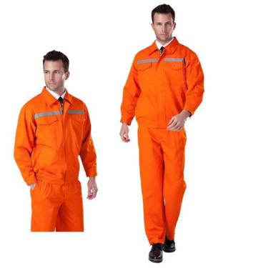 Imagem de Conjunto Uniforme EPI Profissional Faixa Refletiva Estrada Obra Mecani