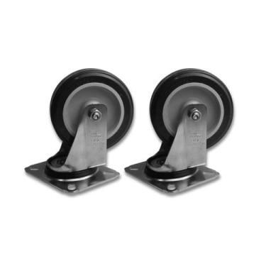 Imagem de Kit 2 Rodízios s/ Trava c/ Placa Giratória 4 Pol Plástico - Schioppa