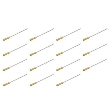 Imagem de Kit 15 mini espeto churrasco coraçao inox 39 cm churrasquinho matrinox