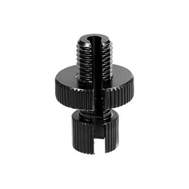 Imagem de X AUTOHAUX 1 peça M10 Parafuso de ajuste de cabo de embreagem de freio com fenda para motocicleta, bicicleta, scooter, liga de alumínio, preto