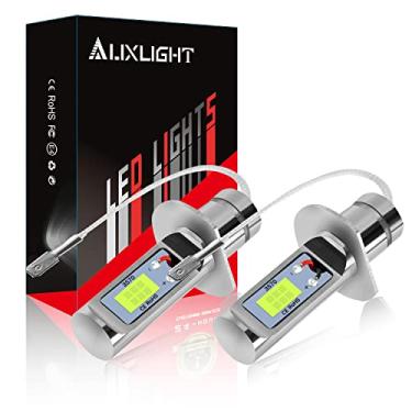 Imagem de AUXLIGHT Lâmpadas DRL de luz de neblina LED H1, 3000 lúmens de substituição de lâmpadas extremamente brilhantes para carros, caminhões, azul gelo