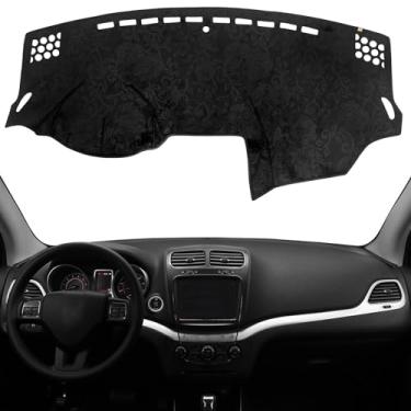 Imagem de KEYOOG Capa de painel para painel de instrumentos adequada para Do-dge Journey 2020-2011 (sem modelos HUD), tapete antirreflexo, protetor solar antiderrapante (flanela)