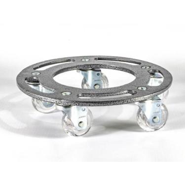 Imagem de Suporte Para Vasos De Plantas 20cm Aro Premium Rodas Em Gel Cristal Su