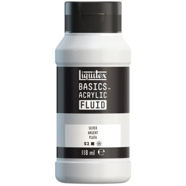 Imagem de Tinta Acrílica Liquitex Basics Fluid 118ml Silver, Fluid