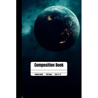 Imagem de Space Planet Composition Notebooks: Journal Notebook Diary with Lined Paper, Kraft Cover Writing Diary Subject Notebooks for Travelers, School and Office, Composition Books, College Ruled Paper