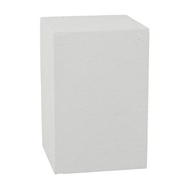 Imagem de Deco 79 Banqueta MGO cilíndrica de óxido de magnésio contemporâneo ou mesa sentada para uso interno e externo, 43 cm C x 43 cm L x 61 cm A, branco