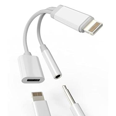 Imagem de Lightning para divisor de 3,5 mm Iphone fone de ouvido adaptador AUX Jack (2 em 1) Apple MFI certificado cabo de áudio dongle fone de ouvido adaptador para 14 13 12 11 Pro Max Mini 7 8Plus X XR Xs