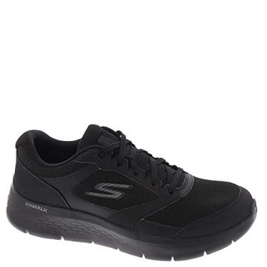 Imagem de Skechers Tênis masculino GO Walk Flex Quota, Preto/preto, 11 X-Wide