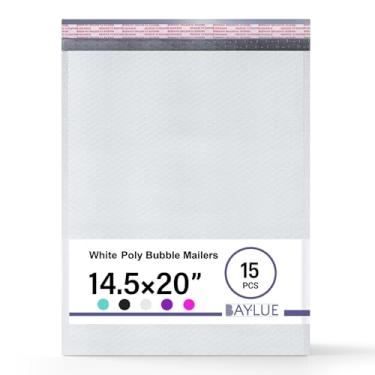 Imagem de Envelopes plásticos brancos com bolhas 35 x 50 cm #7 | Envelopes acolchoados grandes autovedantes | Mailer com bolhas almofadadas a ar | Tamanho utilizável 35 x 48 cm | Sacos de envio leves e