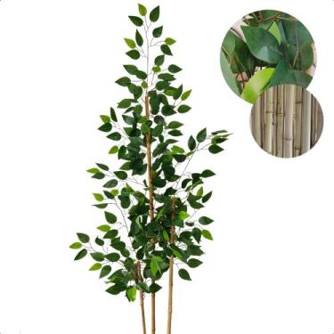 Imagem de Bambu Da Sorte 150cm Planta Artificial Decoração Sem Vaso - Flor de Me