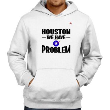 Imagem de Moletom Houston, we have a problem - Foca na Moda, Branco, GG
