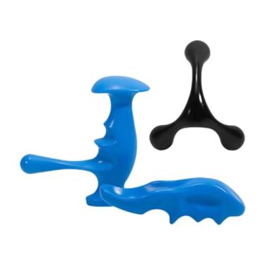 Imagem de Zialofi 3 pçs ponto massageadores polegar protetor ferramenta para tensão muscular handheld 3 botões de massagem pernas para costas pernas braços mãos, Set B