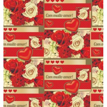 Imagem de Bobina de Papel para Embrulho de Presente Rolo 60cmx100m - SAO JOAO, C