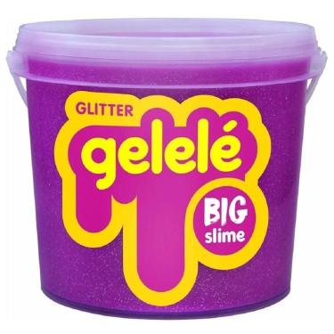 Imagem de Slime Gelelé Big Slime Glitter Roxo Balde 1,5kg