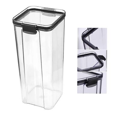 Imagem de Pote Hermetico 1300ml Tampa Trava Veda Conserva Alimento Mantimento Tempero Transparente