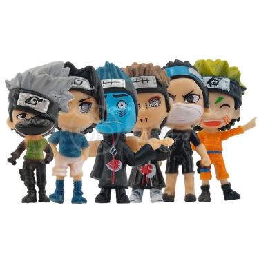 Imagem de Kit 6 Boneco Figure Conjunto Miniatura Naruto Akatsuki 6cm 5