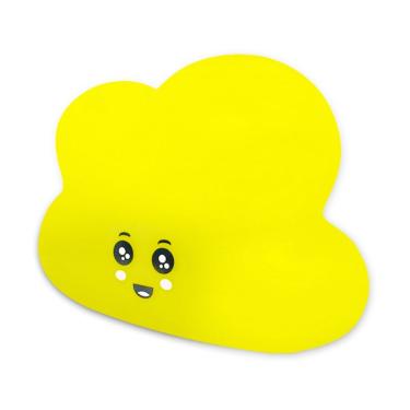 Imagem de Luminária Abajur De Mesa Nuvem Fofa Led Noturna Média Amarelo