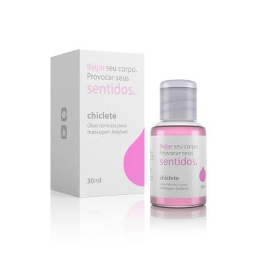 Imagem de Óleo Para Massagem Beijável Função Hot Sentidos 30ml Chiclete