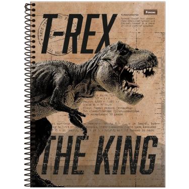 Imagem de Caderno Espiral Capa Dura Universitário 10 Matérias Sauros 160 Folhas Foroni Marrom