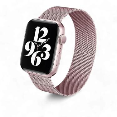 Imagem de Relógio Smartwatch W34s Rosê Gold Pulseira De Aço Rosa