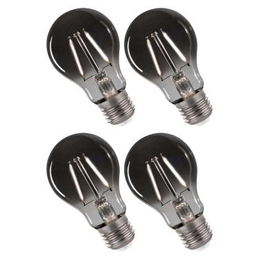 Imagem de Lâmpada Led Fumê Kit 4 Unid. 30w Iluminação Branco Quente Decorativa Vintage Retrô Multifilamento Luz Casa Decoração