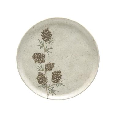 Imagem de Prato Raso Copa E Cia Aquarelle Em Cerâmica Pinhas Natal