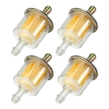 Imagem de A ABSOPRO Compatível com filtros de combustível em linha de gás de 1/10.2 cm duráveis para motores pequenos, mini bicicleta, ATV UTV, motocicleta (conjunto de 4)