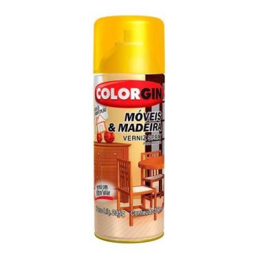 Imagem de Verniz Spray Colorgin para Móveis e Madeira Natural 350ml - Proteção U