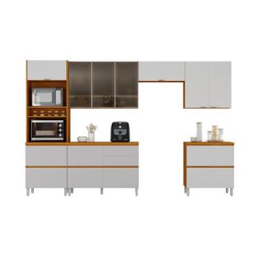 Imagem de Cozinha Completa Itatiaia Lumina 350cm Paneleiro 2 Nichos em Madeira M