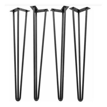 Imagem de Pé De Mesa Preto 7mm Hairpin Legs 52 Un 75cm - UP Box