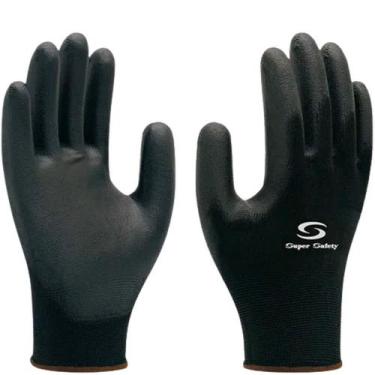 Imagem de Luva Proteção Mecanica PU 1003 Multitato Preta Super Safety EPI CA 320