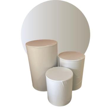 Imagem de kit Capa Trio de Cilindro + Painel 1,50m Decoração Festa - multicolorido Organização de Decoração para Festas(BRANCO)