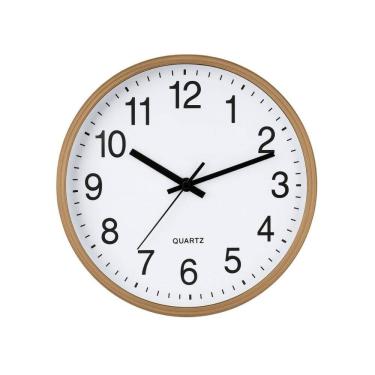 Imagem de Relógio de Parede Moldura Tipo Madeira 25cm - Magizi