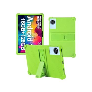 Imagem de Capa para tablet Doogee U11 Android 15, tablet de 11 polegadas 2025 - capa protetora de borracha leve à prova de choque de silicone macio e ajustável para crianças, verde