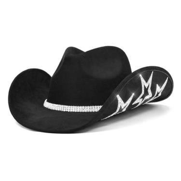 Imagem de Chapéu de cowgirl Keilin Star Studded Strass Disco Black