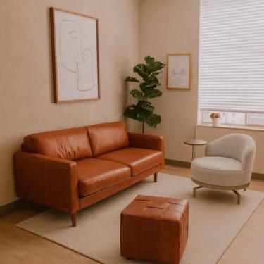 Imagem de Poltrona Cadeira Giratória Naomi Com Mesa Lateral Bz Home Decor, Bege