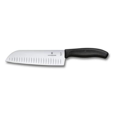 Imagem de Faca Santoku estilo japonês com sulcos lâmina 17cm Swiss Classic Victo