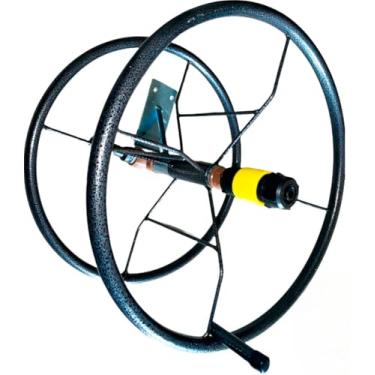 Imagem de Suporte giratório para mangueira de jardim Adequado para carretel de mangueira de 30 metros Inclui tampão e parafusos