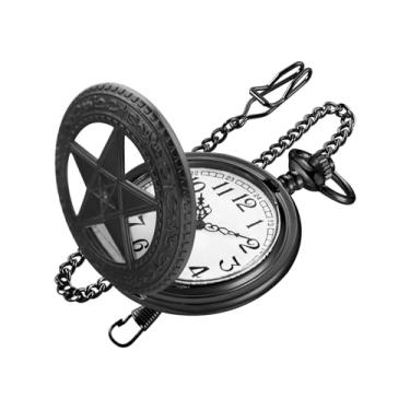 Imagem de Realpoo Relógio de bolso masculino de quartzo Three Small Gear, numerais arábicos, mostrador branco, relógio de bolso com corrente, CF-new18