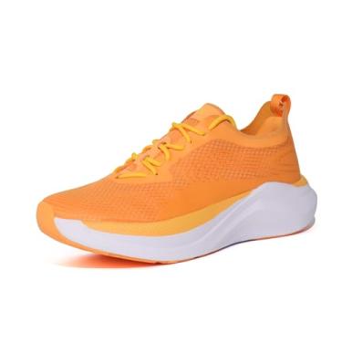 Imagem de Hawkwell Tênis feminino Cloud Zero Active para amamentação almofadado, respirável, caminhada, corrida, tênis, treino, antiderrapante, para trabalho médico, Laranja, 35