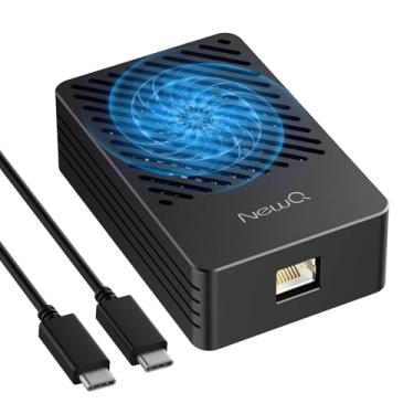 Imagem de NEWQ 10GbE Ethernet Adapter - Compatible with Thunderbolt 3 & 4 Ports | w/ 113°F Auto Fan & Cable | for Mac/Windows