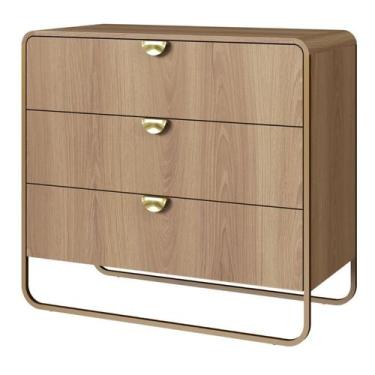 Imagem de Cômoda Orgânica Luna Artesano 90 cm (largura) em MDP Hanover Três Gave