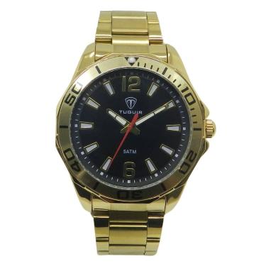 Imagem de Relógio Masculino Tuguir Analógico TG173-3C Dourado e Preto