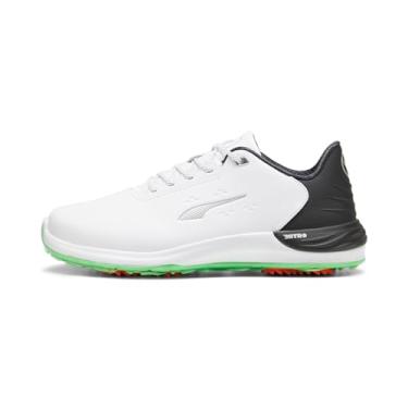 Imagem de PUMA Tênis de golfe masculino, Puma Branco PUMA Preto Fluro Verde Pes, 45