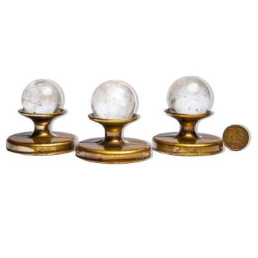Imagem de 03 Esfera Cristal Pedra Natural 30 a 35mm 30 a 60g Tipo B - Cristaisde