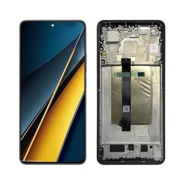 Imagem de Para Xiaomi Poco X6 Pro Display LCD Touch Screen Digitalizador Substituição para Tela LCD PocoX6 Pro 2311DRK48G Display (Cinza com Moldura)
