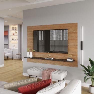 Imagem de Painel Columbia 01 Prateleira P e Tv Ate 50 Pol. Montana e preto