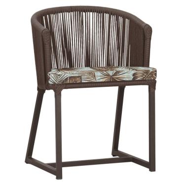 Imagem de Cadeira De Jantar Noronha Alumínio Marrom E6 Trama  Marrom