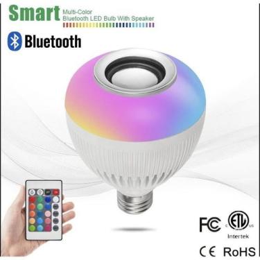 Imagem de Lâmpada Bluetooth Com Led Rgb Música 12w + Controle Remoto - Keedi